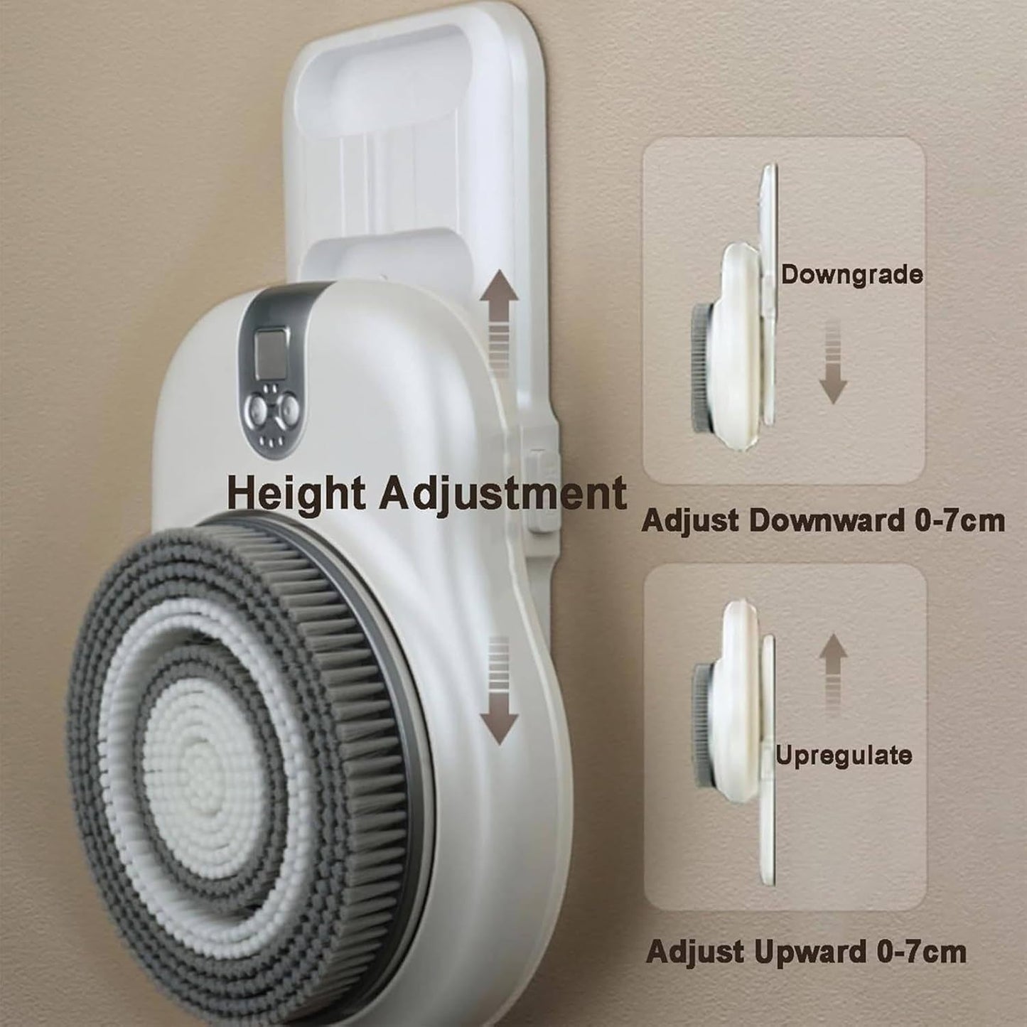 LZDOYY Smart Wall Mounted Exfoliating Brush,Electric Shower Brush Body Scrubber Exfoliating Massage,Wall Mount Back Scrubber for Shower and Deep Beauty and Personal Care LZDOYY