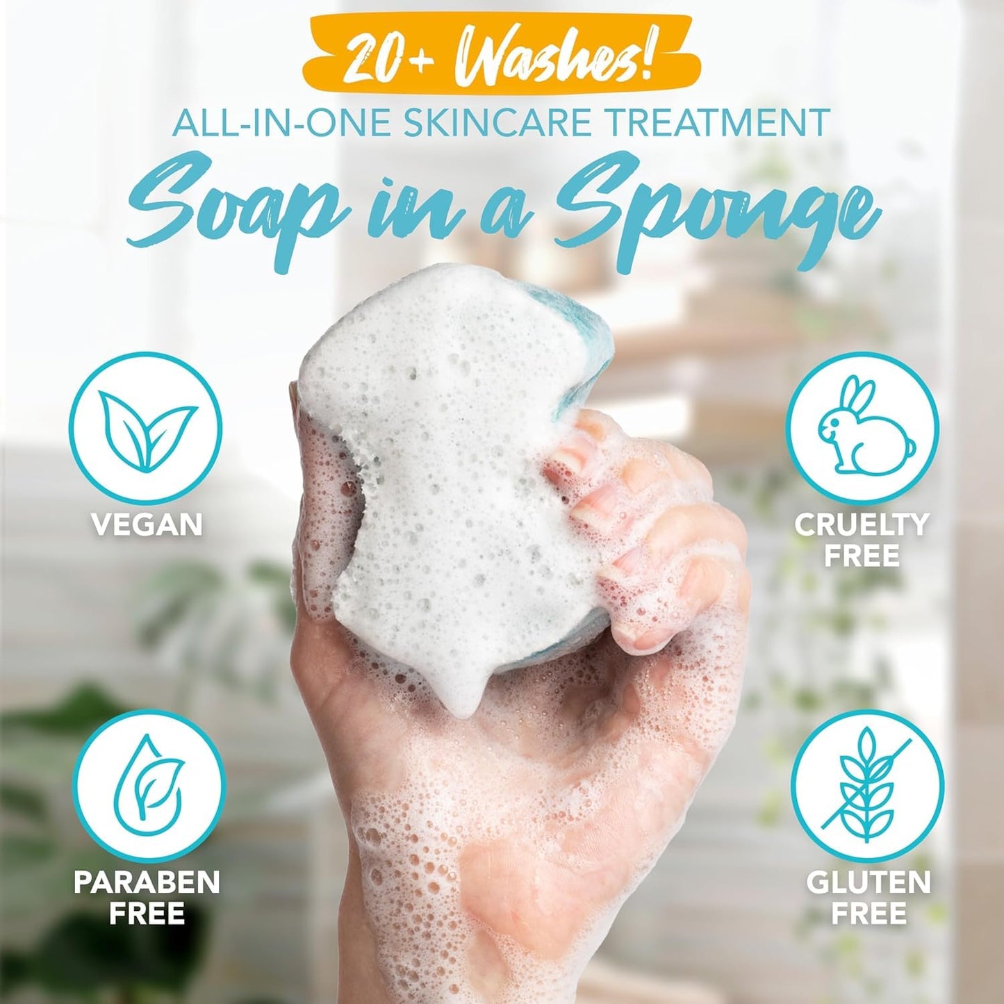 Spongables Pedi Scrub Foot Exfoliating 20+ Wash Sponge, Clean & Fresh, 3 Count Beauty and Personal Care Spongeables
