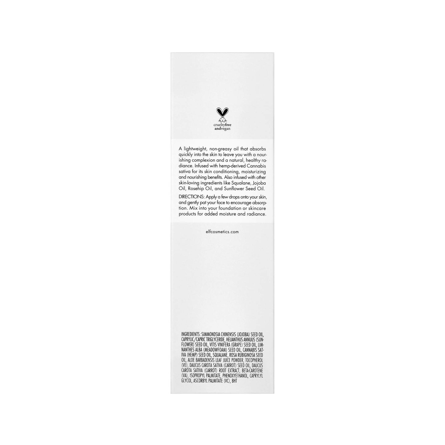 e.l.f. SKIN All the Feels Facial Oil, Infused with Hemp Seed Oil, Ultra-Hydrating Formula, Lightweight & Non-Greasy
