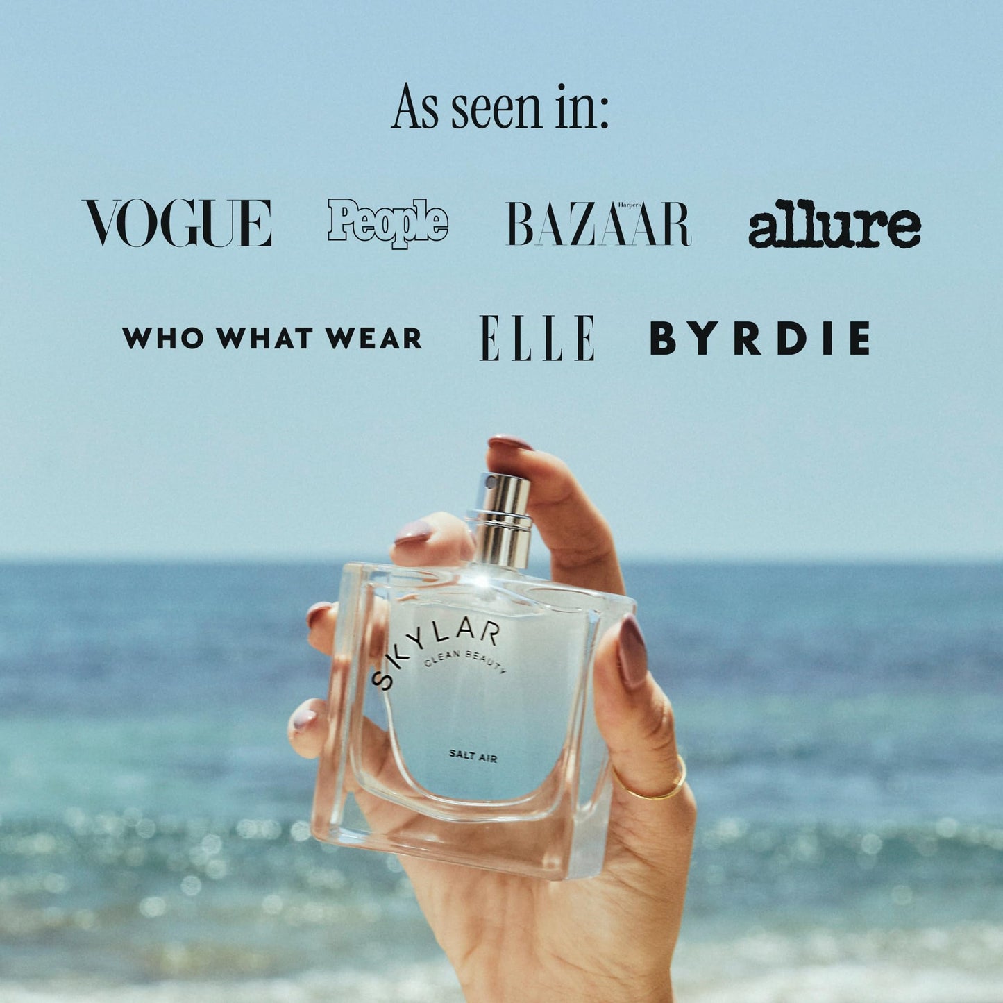 Skylar Salt Air Eau de Parfum 1.7oz – Clean, Hypoallergenic Vegan Perfume for Women & Men, Fresh Scent with Driftwood, Sea Salt & Seaweed