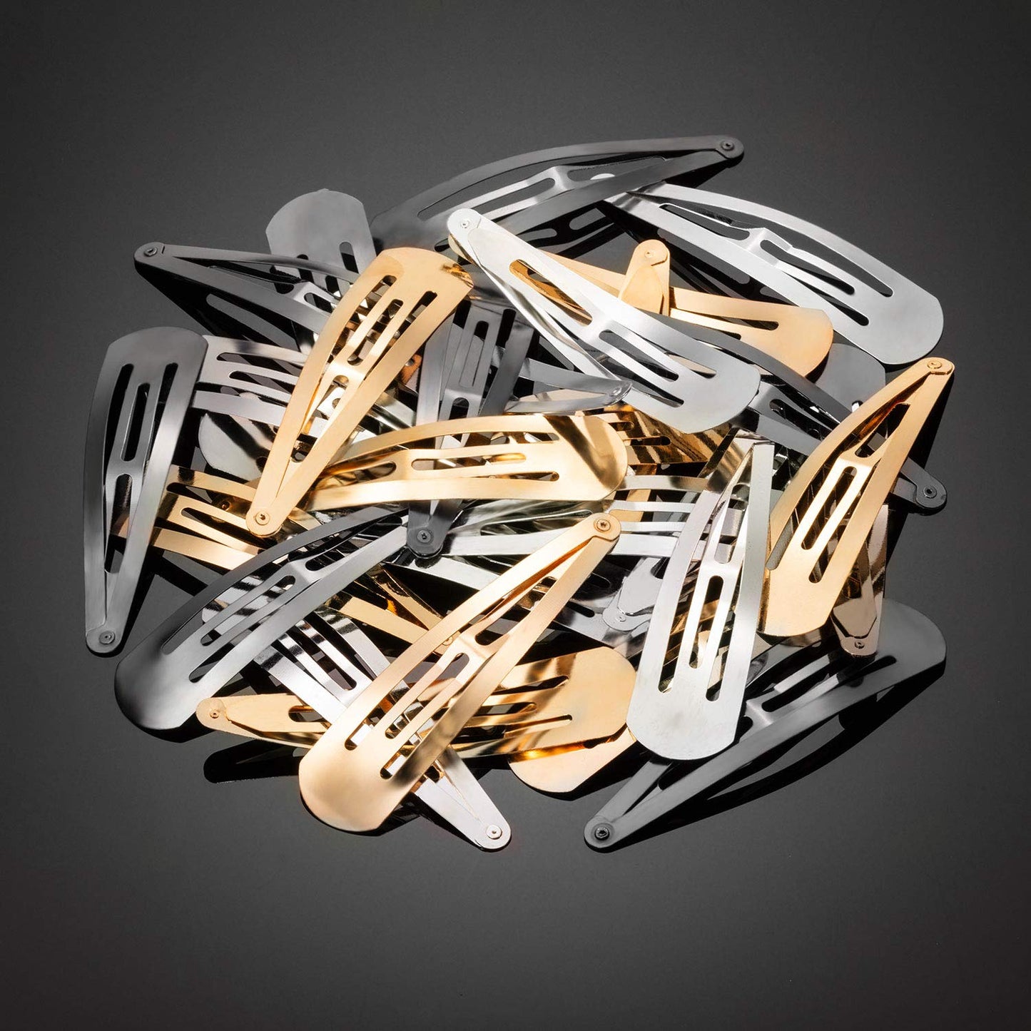 Geyoga 30 Pieces 4 Inch Metal Snap Hair Clips for Women Snap Barrettes Nonslip Large Women Hair Accessories