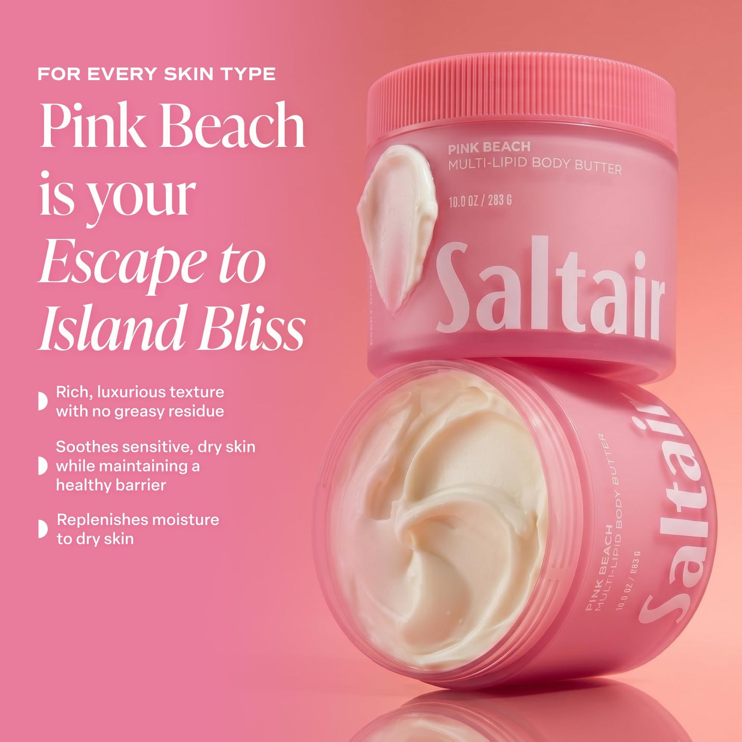 Saltair Multi-Lipid Body Butter - Hydrating 24-Hour Moisture - Body Cream for Soft Skin & Barrier Support - Ceramides, Coconut Oil & Shea Butter Beauty and Personal Care Saltair