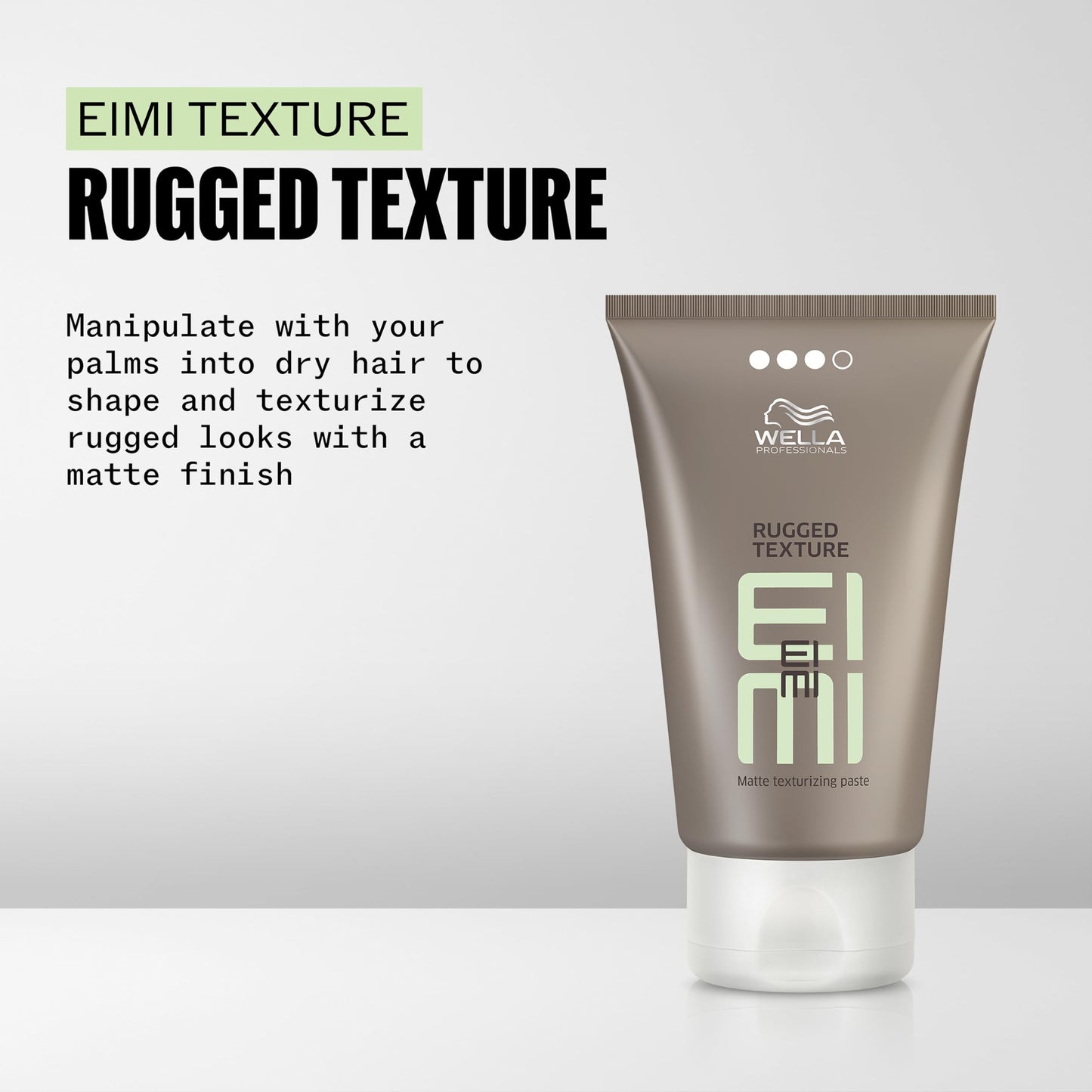 Wella Professionals EIMI Rugged Texture | Matte Texturizing Paste with Strong Hold & Definition | Hair Styling Pomade | 2.53 Fl Oz