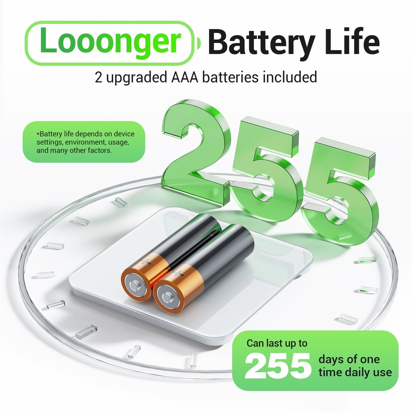 Ovutek Bathroom Scale for Body Weight, Highly Accurate Digital Weighing Machine for People, Upgraded Batteries Included, Compact Size, LED Display…