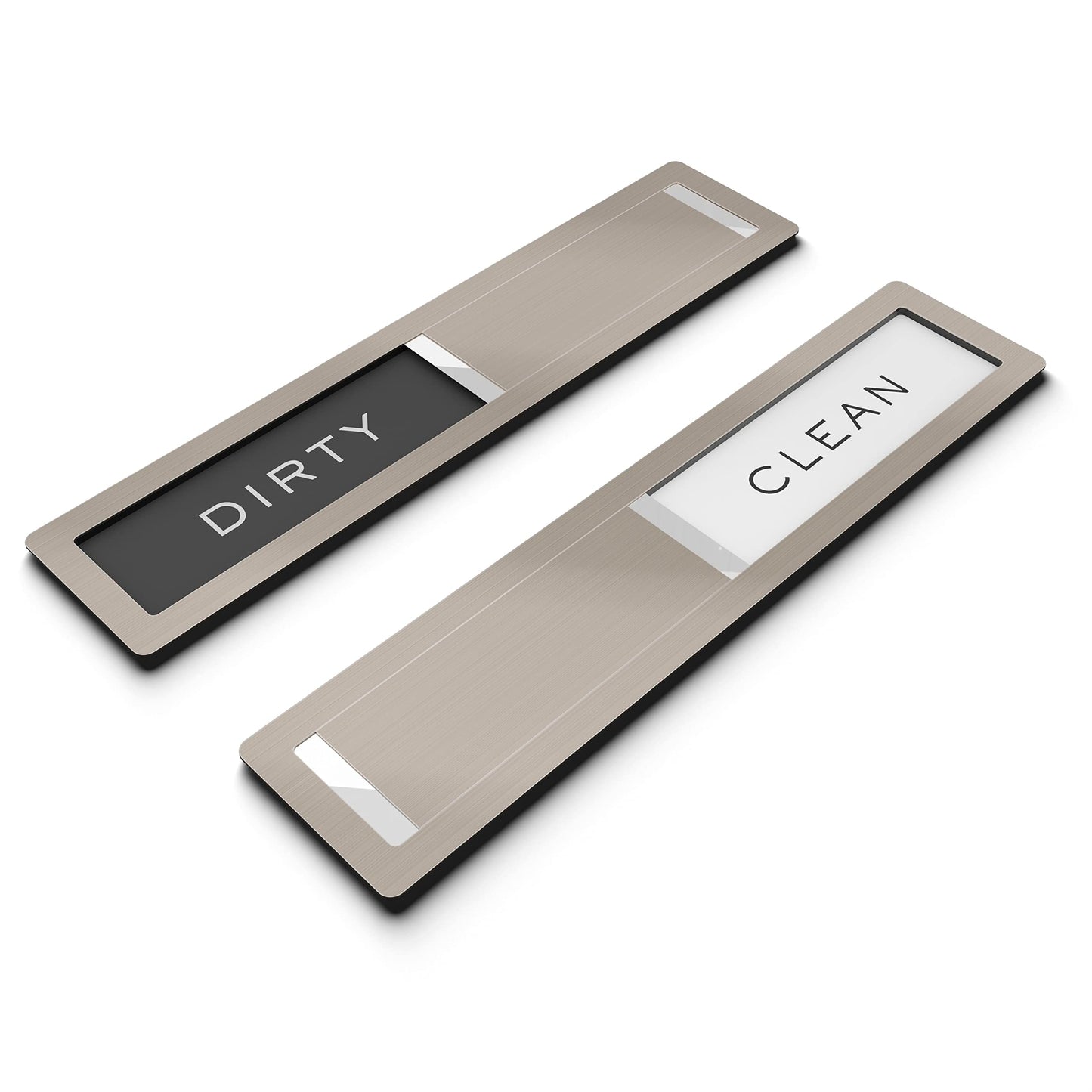 Dishwasher Magnet Clean/Dirty Sign – Kubik Premium Stainless Steel 304, Kitchen Organizer & Storage Decor with Extra Adhesive Tape