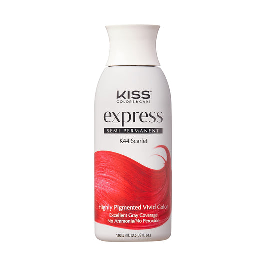 Kiss Express Semi-Permanent Hair Color - Vivid, Highly Pigmented Dye for Vibrant Hair, Gentle Formula, Gray Coverage, pH Balanced, 23 Intermixable
