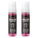 Nicole & Alyssa Braid Styling Foam 8oz - Extra Hold Foam Mousse for Braids, Boho Braids, Crochet Styles, Twists & Locs - High Shine, Flake-Free