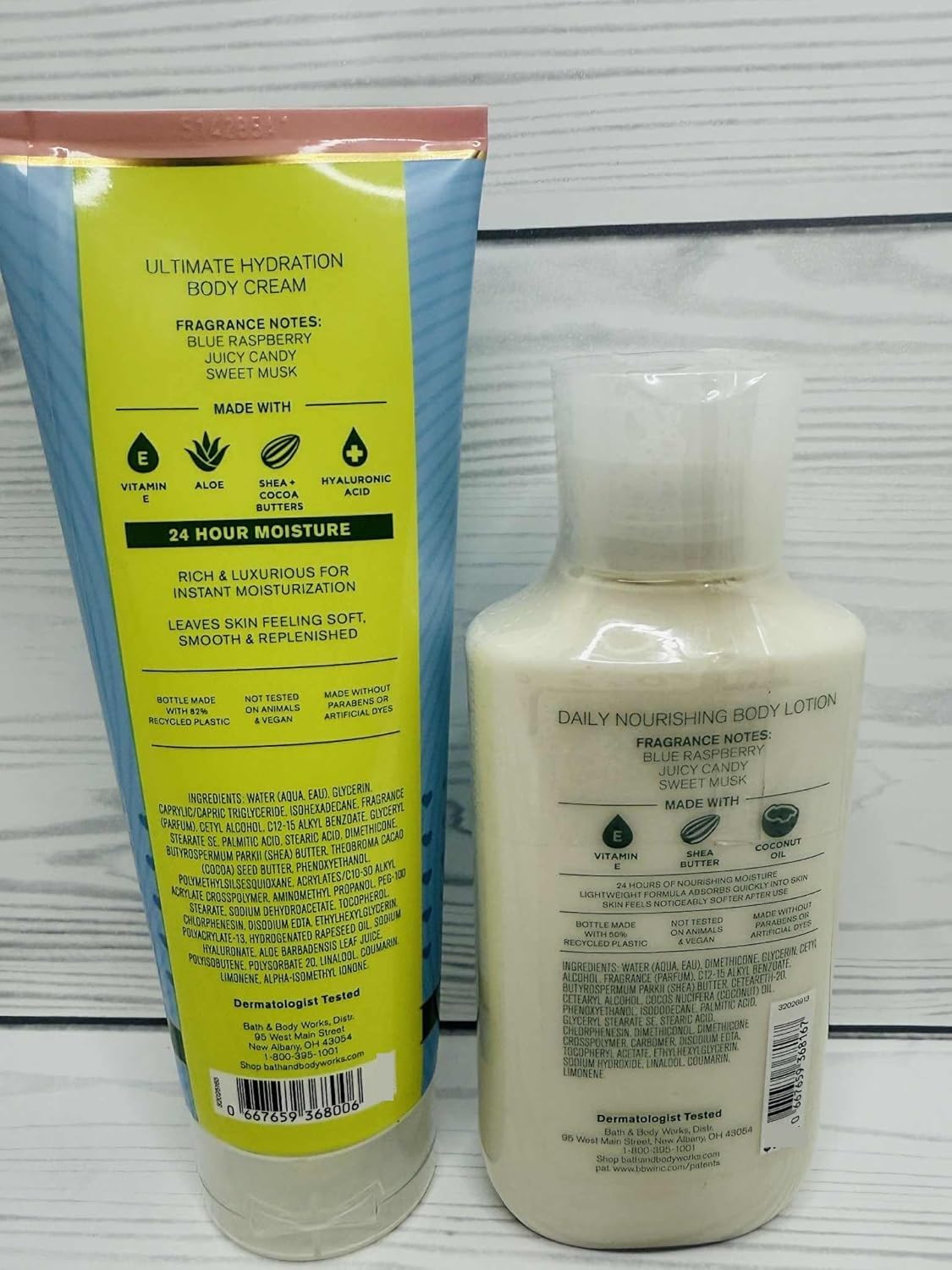 Bath & Body Works Blue Raspberry Burst Body Lotion & Ultimate Hydration Body Cream Set - Fruity Berry Moisturizer Duo