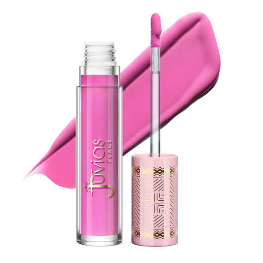 Juvia's Place Smoothie Lip Gloss Tutti Fruitty - Hydrating Cream Lipgloss with Pink & Mauve Tones - Non Sticky Plumping Glosses - High Shine Lipgloss
