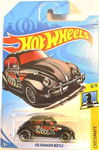 Hot Wheels 2018 50th Anniversary Checkmate Volkswagen Beetle (Pawn) 262/365, Black