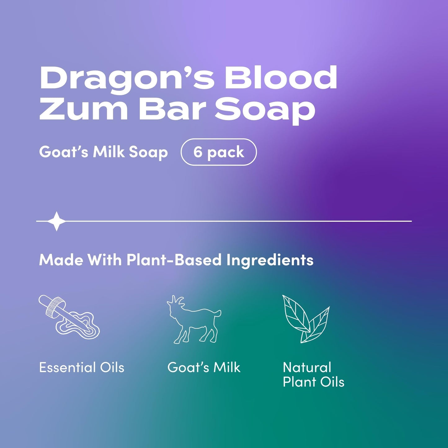 Zum Indigo Wild Goat's Milk Soap Bar - Bar Soap for Hands & Body Made with Essential Oils - 3 oz - Dragon's Blood (6 Pack) Beauty & Personal Care Zum