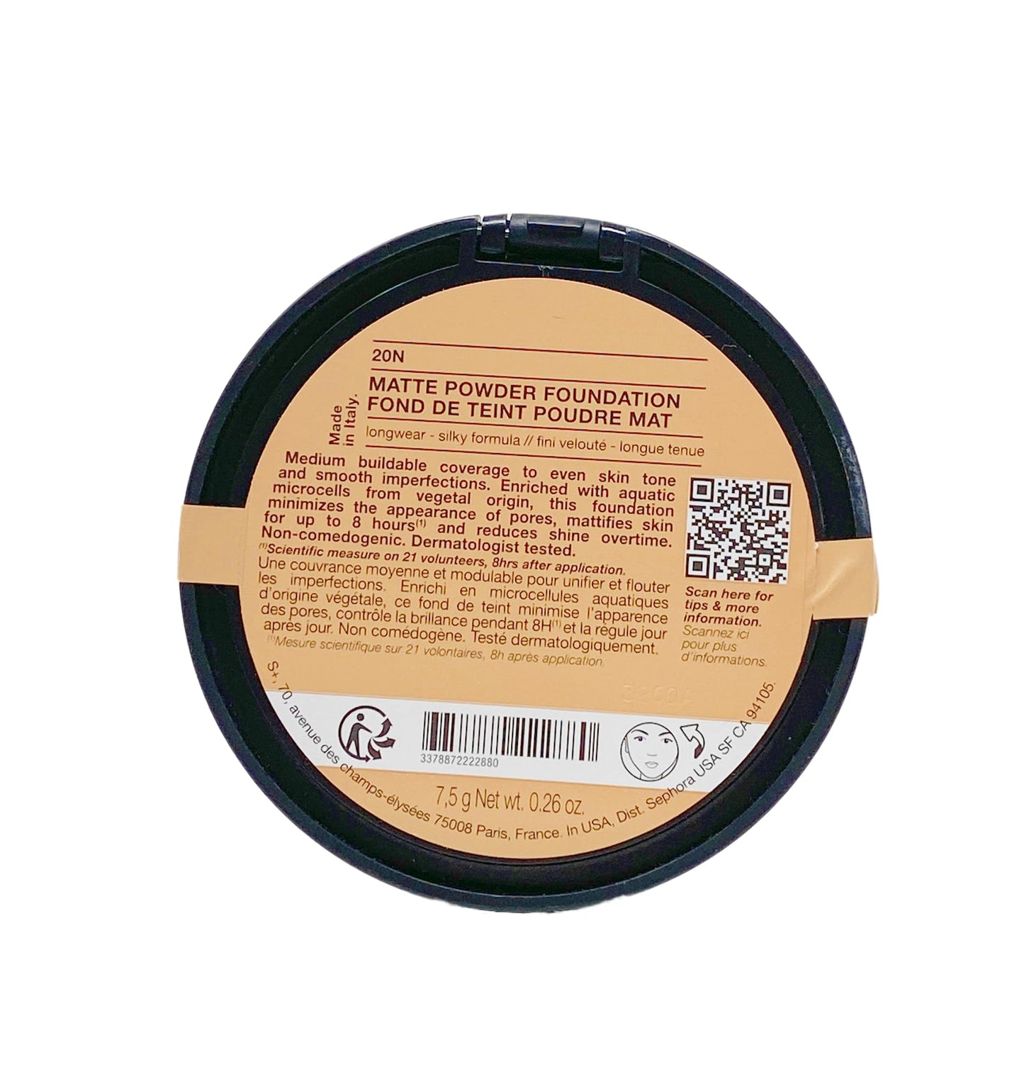 Sephora Collection Matte Powder Foundation - 20 N (medium, neutral undertone) .26 Oz