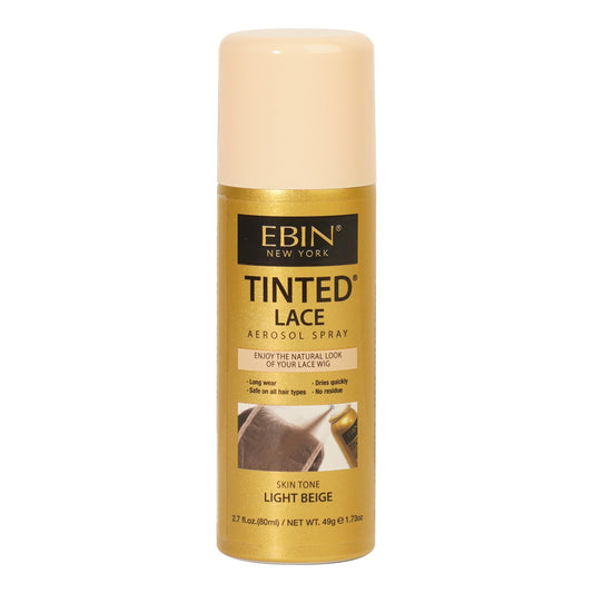 EBIN NEW YORK Tinted Lace Aerosol Spray - Light Beige 2.7 Oz/ 80 mL, Quick dry, Water Resistant, No Residue, Water Resistant, Even Spray