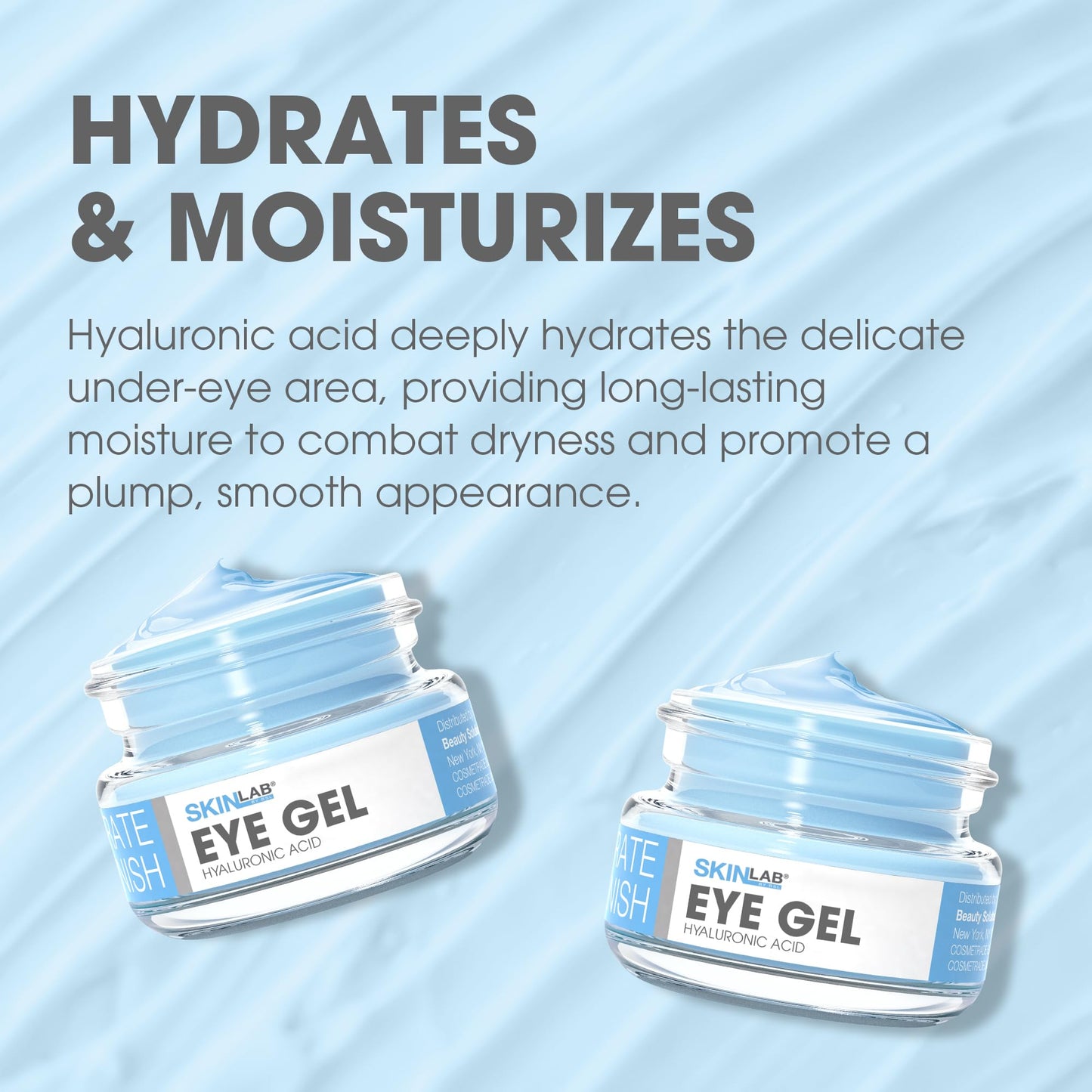 SKIN LAB Hydrate & Replenish Eye Cream - Hydrating Eye Gel Cream with Hyaluronic Acid & Marine Extracts, Moisturizes & Revitalizes Under Eyes, 0.5 oz