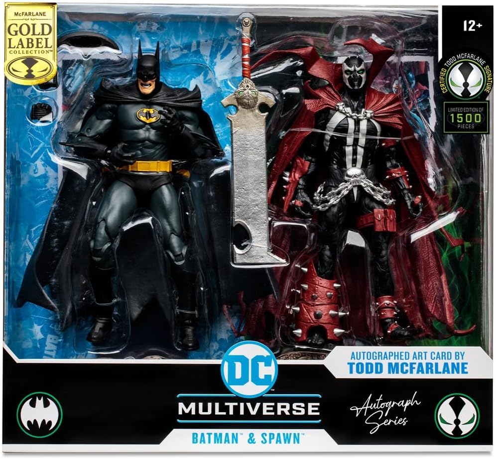 McFarlane Toys DC Multiverse Batman & Spawn Autographed 7" Action Figure 2-Pack