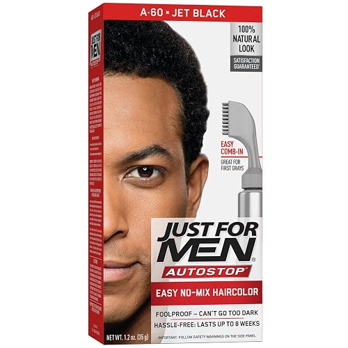Just for Men AutoStop Hair Color, Jet Black, 1.2 Ounce
