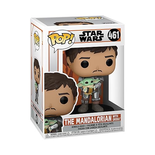 POP Funko Star Wars: The Mandalorian - Mandalorian (Din Djarrin) Holding The Child (Grogu), Multicolor (54525)