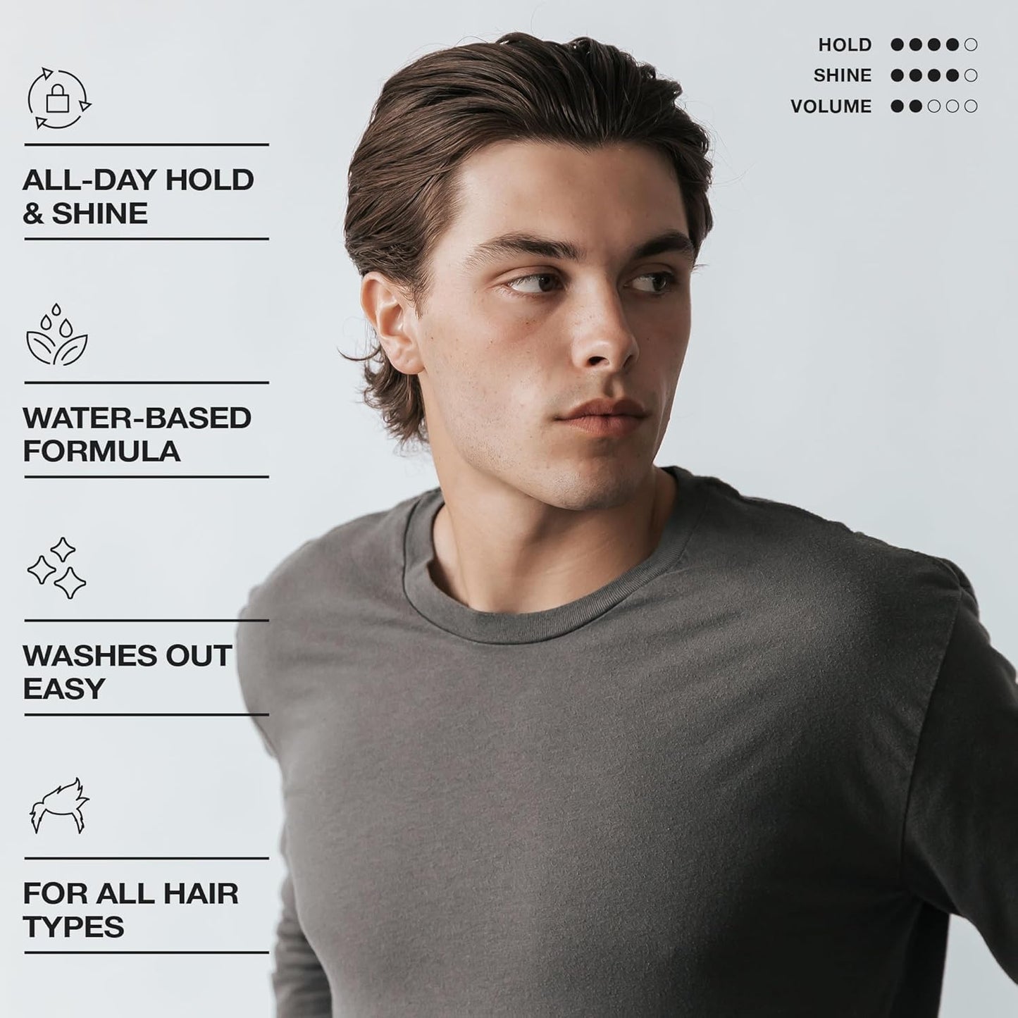 CRVFT Pomade 2oz - Semi-Matte Finish Shine - Original Hold Medium Strength (Gel) - Men’s Styling Product, Barber Approved - Water Based/Soluble - Boss