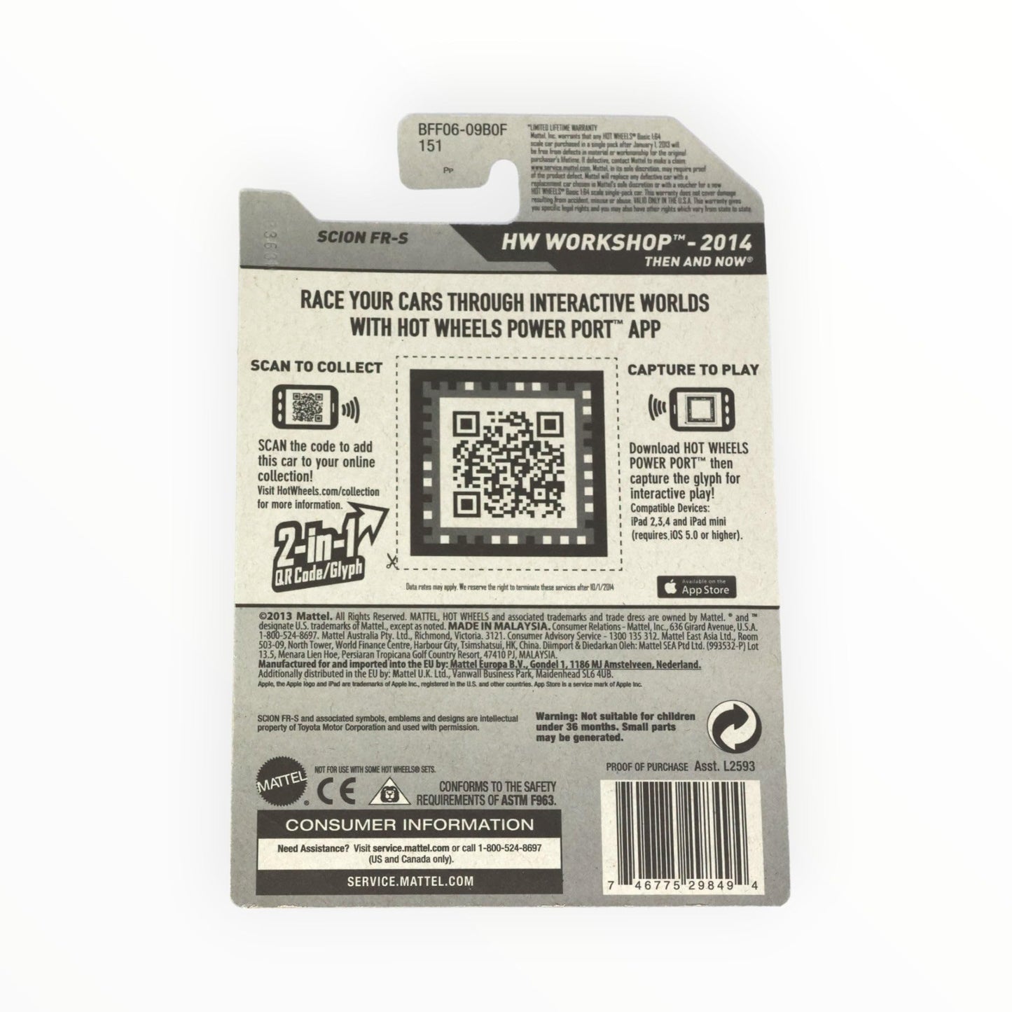 Hot Wheels 2014 Hw Workshop Then and Now Silver Scion FR-S 227/250