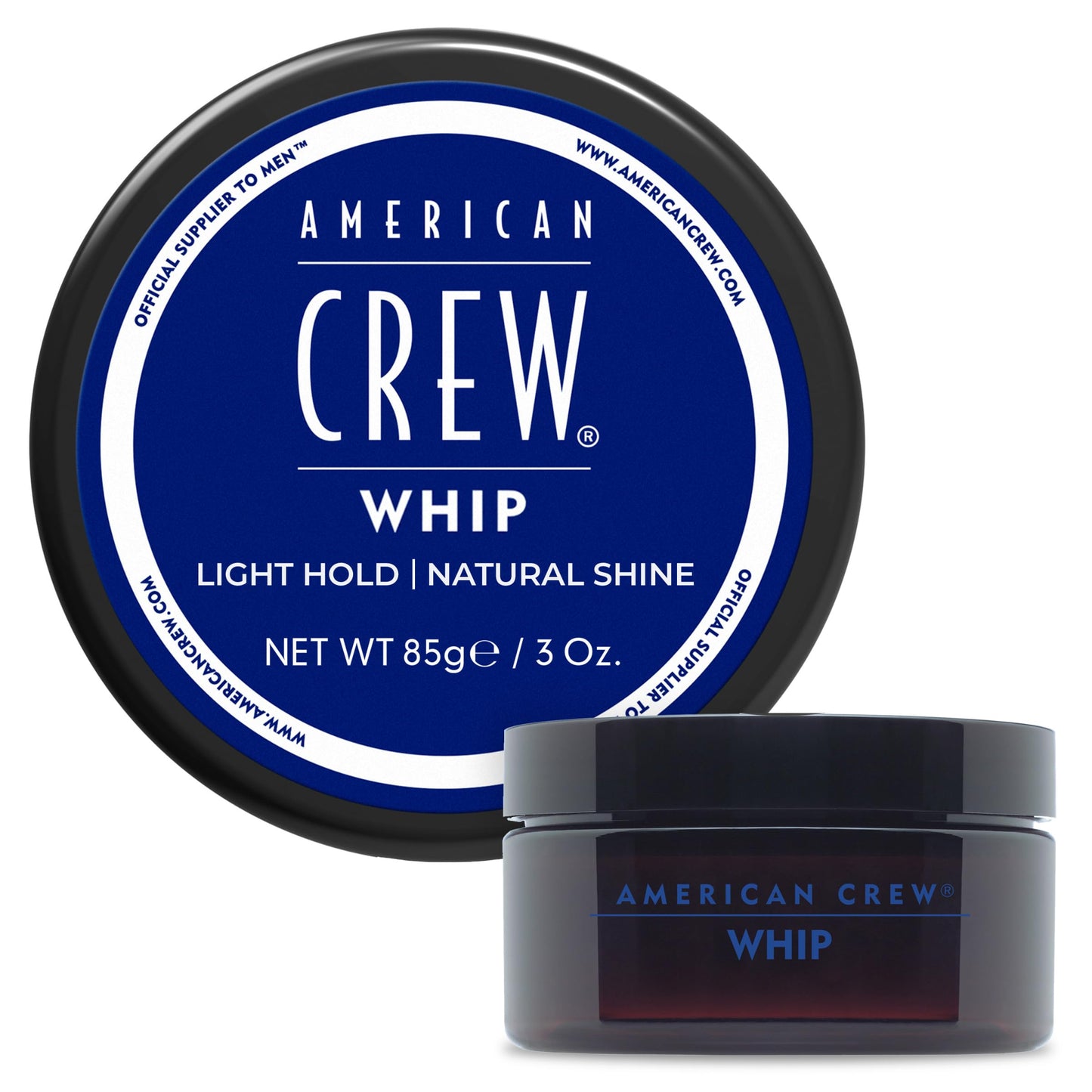 American Crew Men's Whip Styling Cream, Like Hair Gel with Light Hold & Natural Shine, Stocking Stuffer for Him, 3 oz