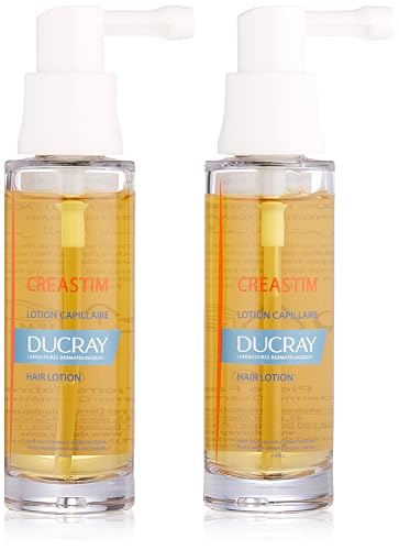 Ducray Creastim Hair Lotion Spray, Men & Women, Strengthening Treatment for Sudden, Reactional Thinnning Hair, 2 x 1 oz.