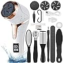 Hoxida Electric Callus Remover for Feet (with Dander Vacuum Cleaner), Quartz, Rechargeable Foot Pedicure Tools Foot File, Professional Foot Care Kit