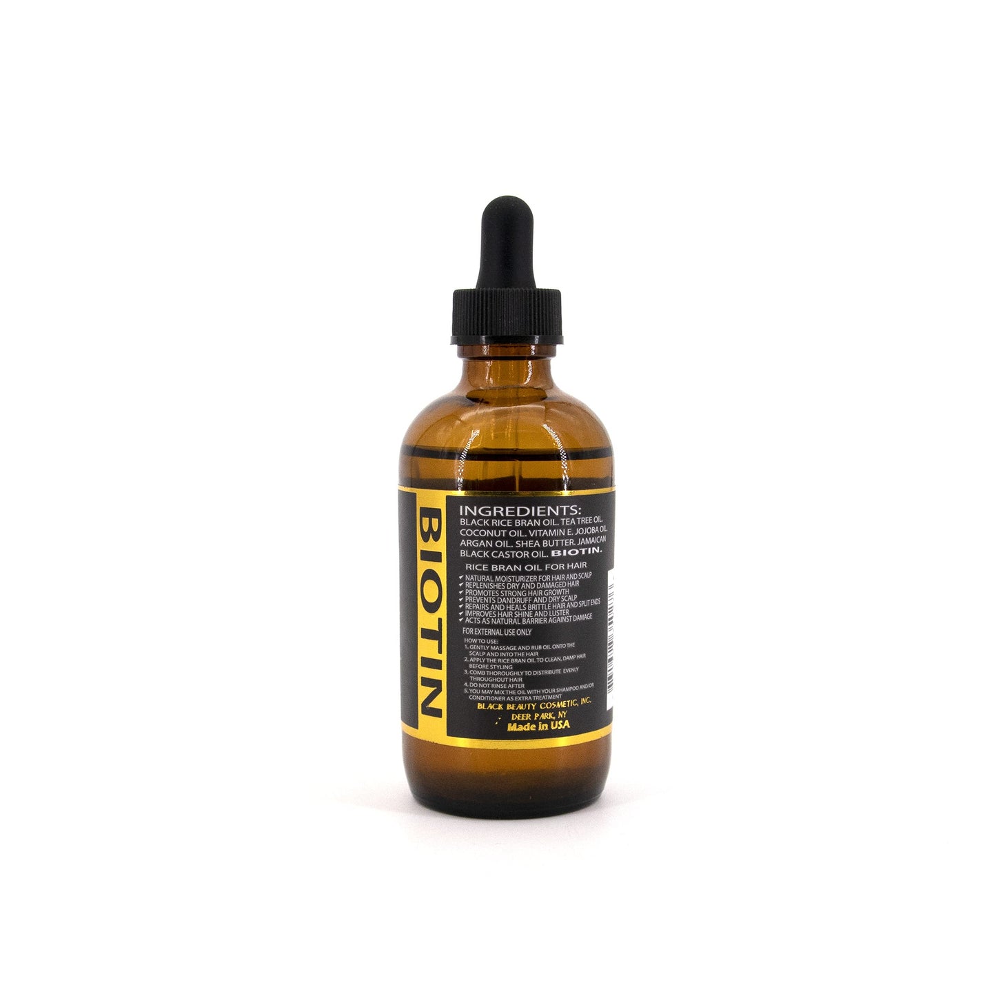 Jamaican Wild Black Rice Oil - BIOTIN | Super Power Hair Growth Oil for Face, Body & Hair (4 OZ)