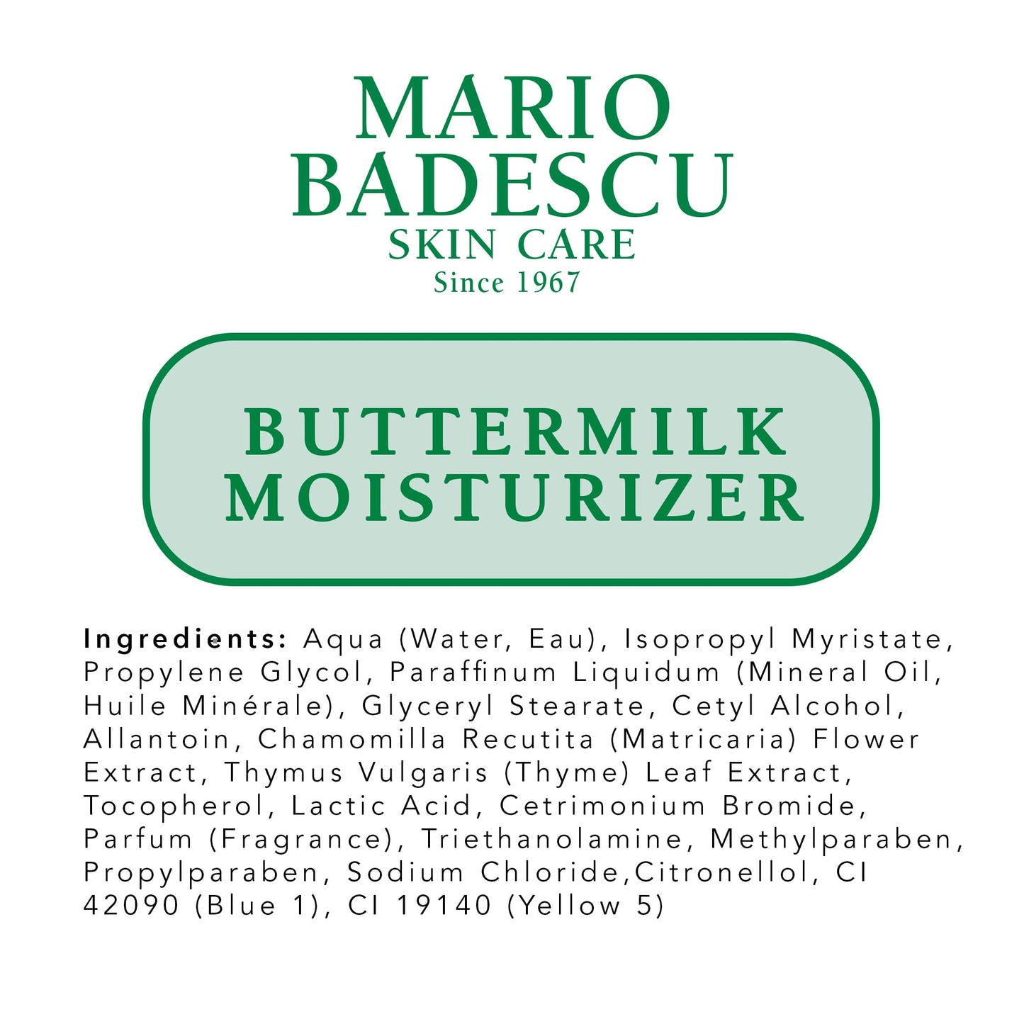 Mario Badescu Buttermilk Face Moisturizer for Women and Men, Ideal Facial Moisturizer for Combination or Dry Skin, Lactic Acid and Thyme