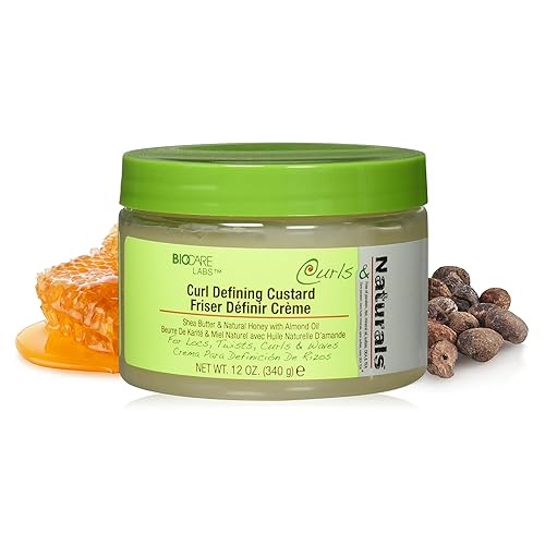 Curls & Naturals Curl Defining Custard- Styling Gel W/Shea Butter, Natural Honey, and Almond Oil - Smooths and Moisturizes Hair - Curl Enhancer