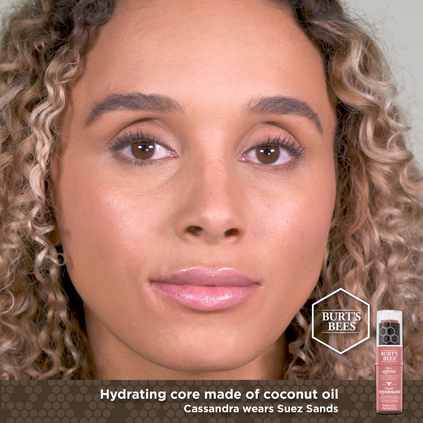 Burts Bees 100% Natural All Aglow Lip & Cheek Stick, Suez Sands - 1 Tube