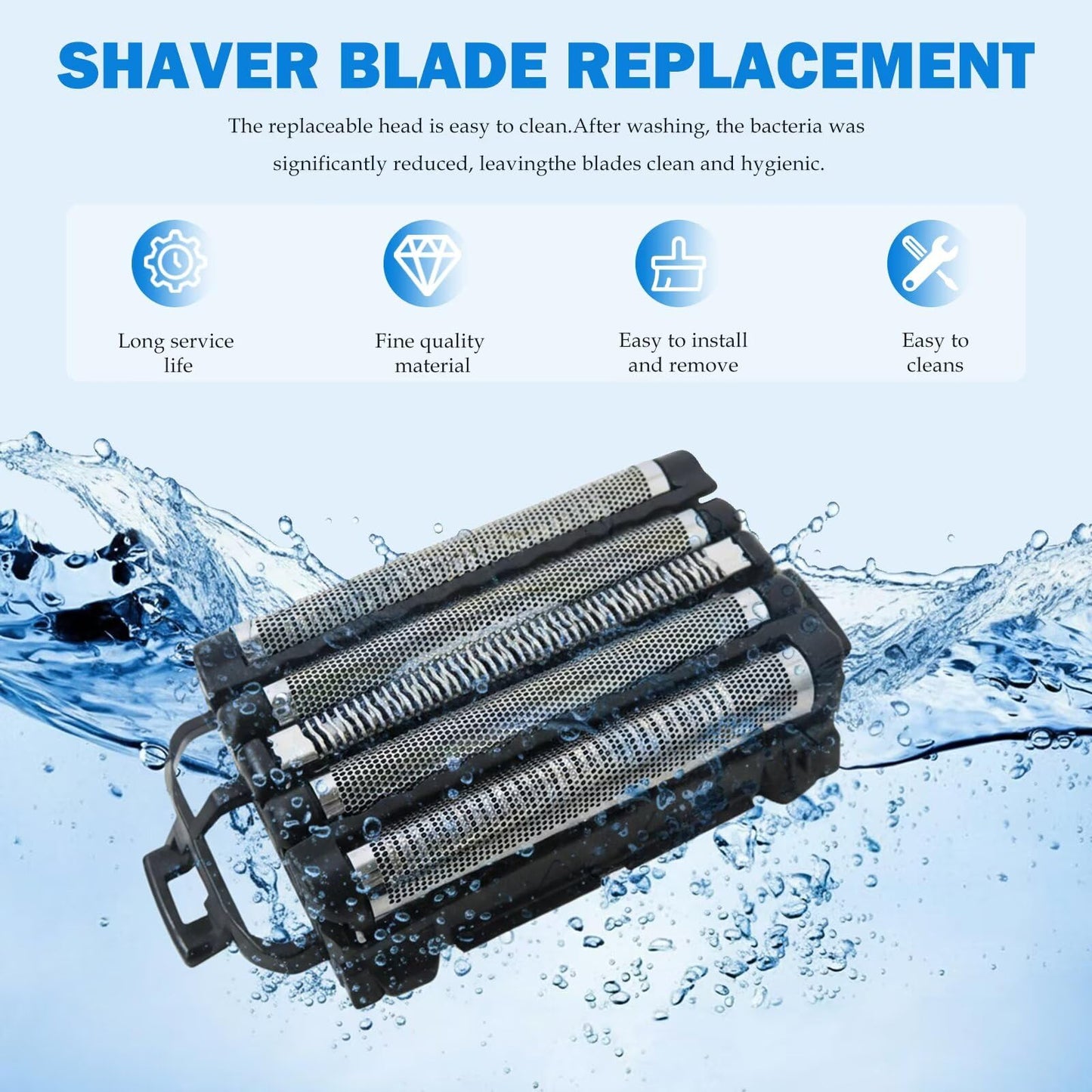 WELURE WES9032P Shaver Replacement Inner Blades & Outer Foils Compatible for Panasonic ARC5 Razor ES-LV97-K, ES-LV67-K, ES-LV95-S, ES-LV65-S Beauty and Personal Care WELURE