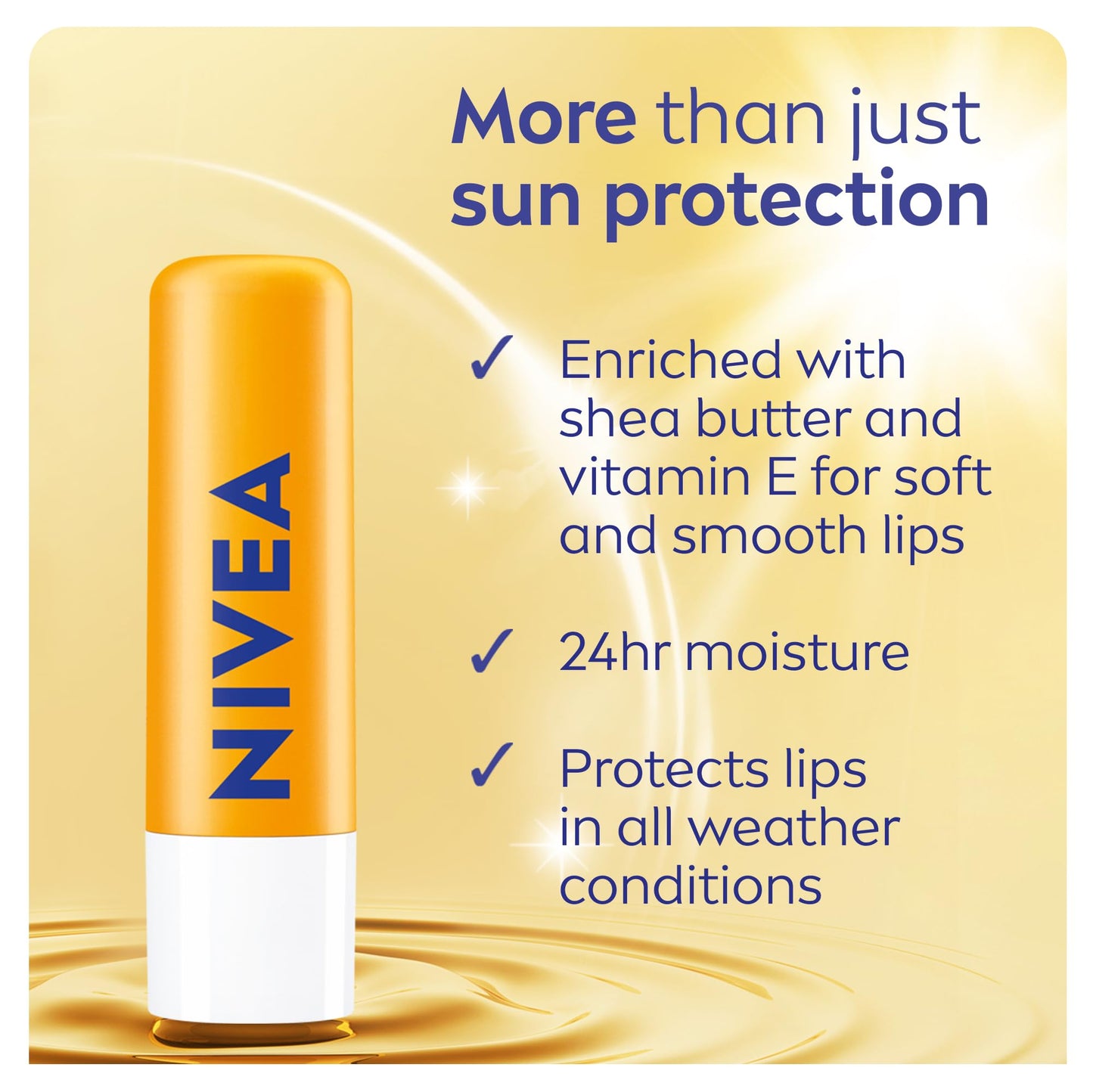 NIVEA Sun Caring Lip Balm Sticks with SPF 30, Duo Pack (2 x 4.8 g)(Imported from Canada)