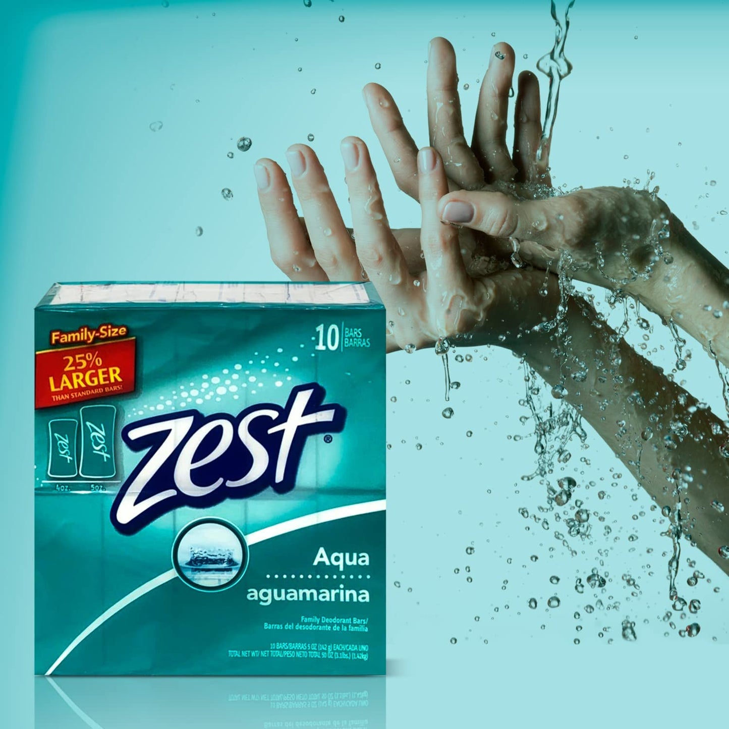 Zest Aqua Soap 5 oz, 10 count