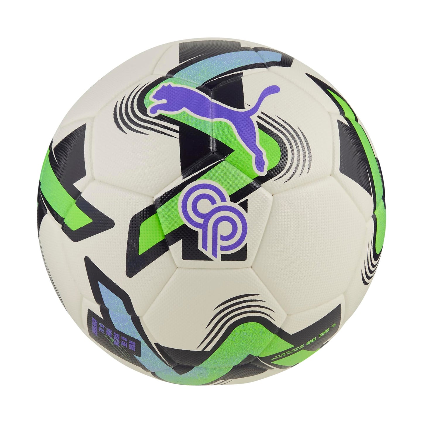 PUMA Unisex Christian Pulisic Performance Soccer Ball, PUMA White-New Navy-Green Glare-Elektro Purple SS25, 5