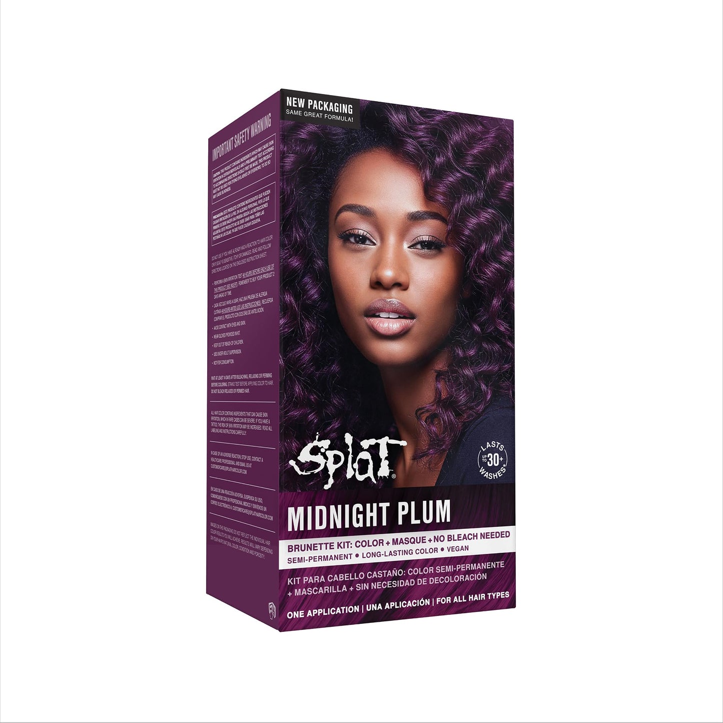 Splat | Midnight Complete Kit | Hair Dye | Semi-Permanent | Long Lasting | Vegan and Cruelty-Free (Midnight Plum)
