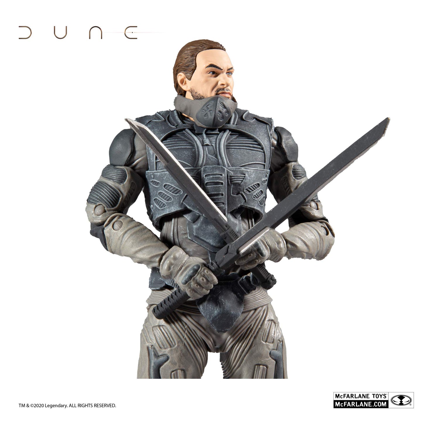 McFarlane Toys Dune Duncan Idaho 7-inch Action Figure with Build-A Glossu ‘Beast’ Rabban Figure Parts, Multicolor