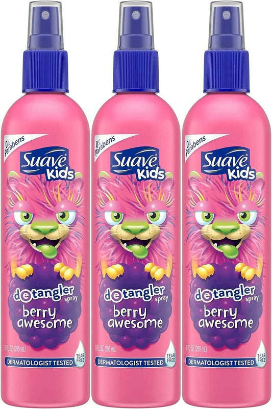 Suave Kids Detangler Spray, Berry Awesome, 10 Fluid Ounce (Pack of 3)