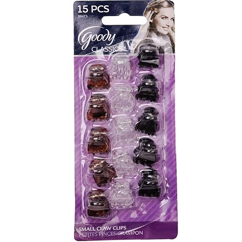 Goody WoMens Classics Mini Claw Clip, Micro, 15 Count