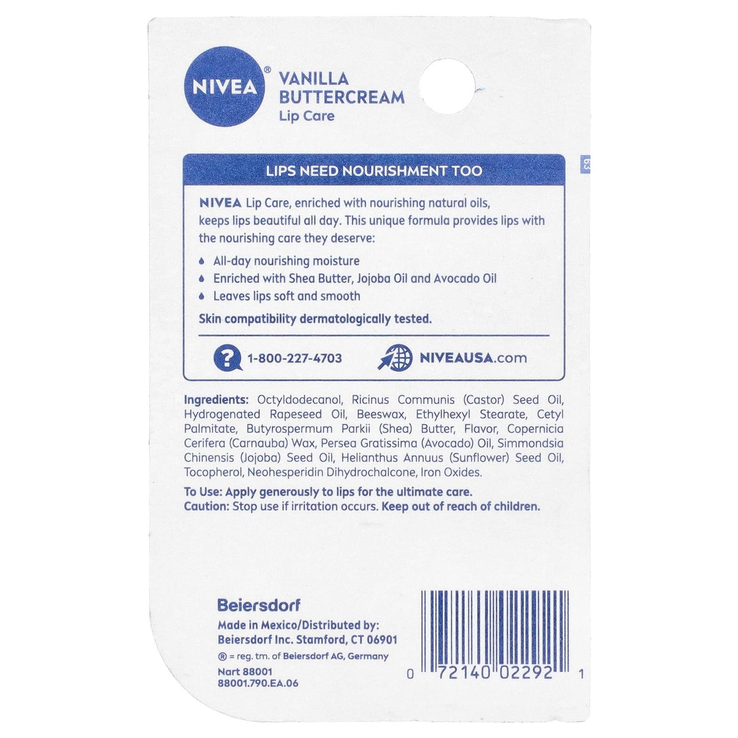 Nivea Lip Balm - Vanilla Buttercream - 0.17oz, 0.17 Oz