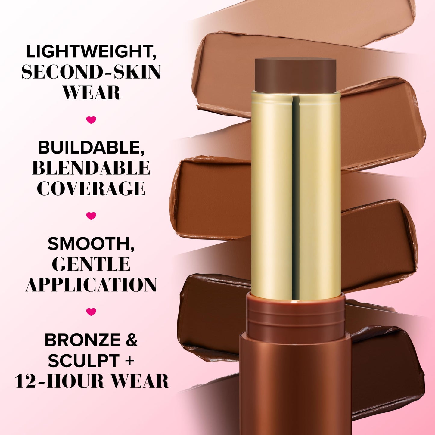 Too Faced Chocolate Soleil Melting Bronzing & Sculpting Stick | Multi-Use, Contour + Cream Bronzer Stick | Lightweight, Satin-Finish with Buildable
