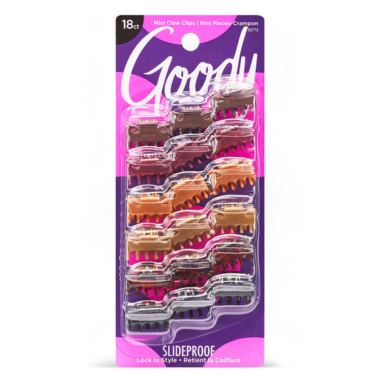 Goody Classics Mini Claw Clips , Assorted Colors - For All Hair Types - Great for Easily Pulling Up Your Hair - Pain-Free Hair Accessories for Women
