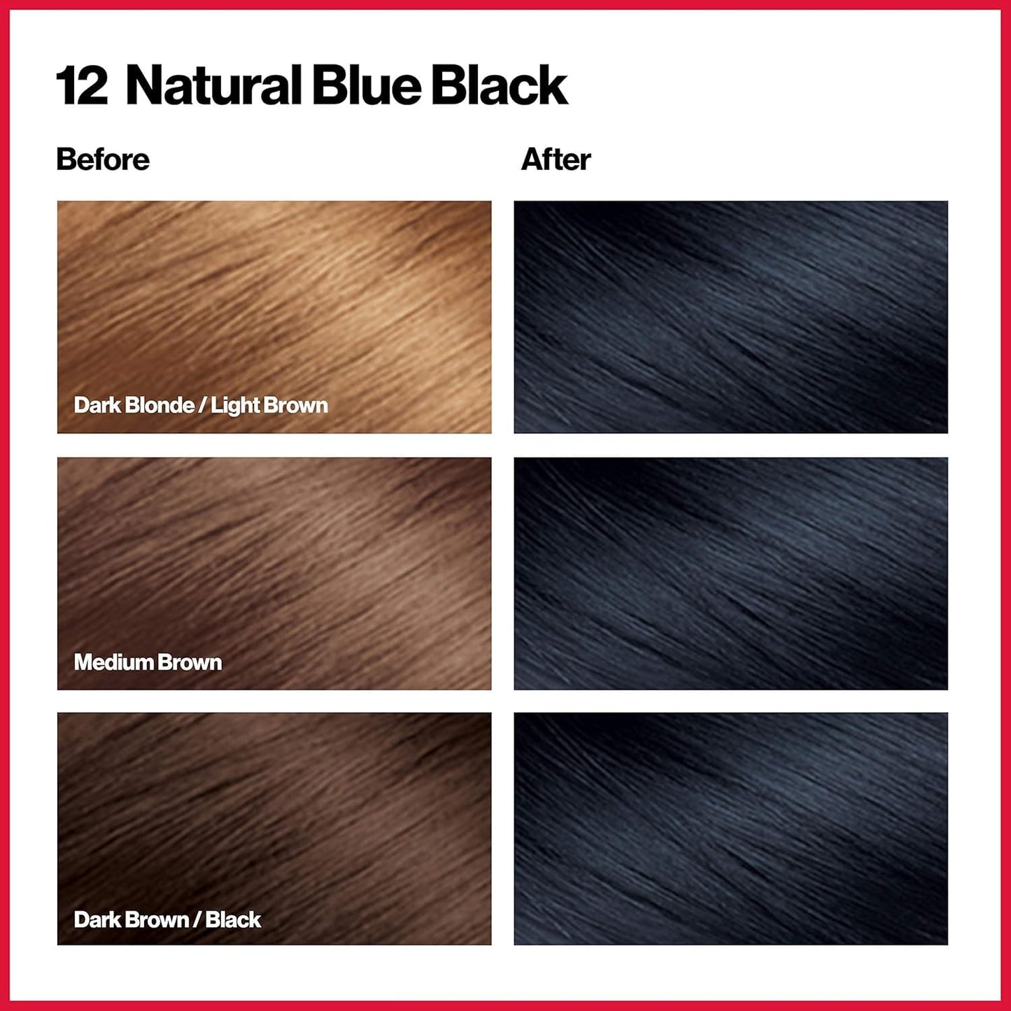Revlon Colorsilk Beautiful Color, Natural Blue Black [12] 1 ea