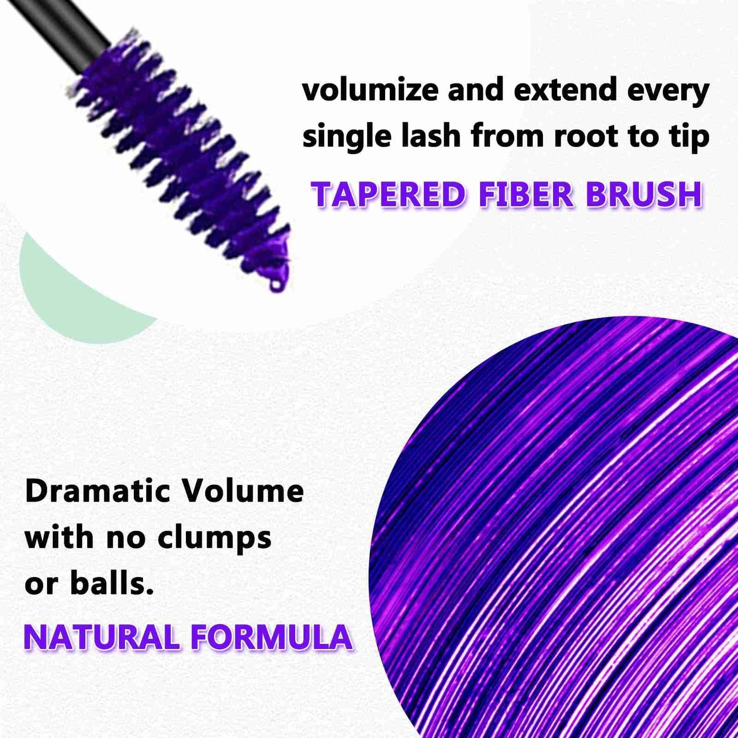 Purple Mascara For Eyelashes Waterproof Volume Length Voluminous Natural Hypoallergenic Colored Volumizing Lengthening Curling Defining Halloween