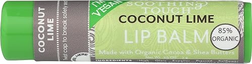 Soothing Touch Lip Balm, Organic Coconut Lime, .25 Ounce