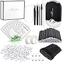 267 PCS Eyelash Extension Supplies Lash Extension Kit USB Air Conditioning Blower,Silicone Pad,Under Eye Gel Pads,Mini Makeup