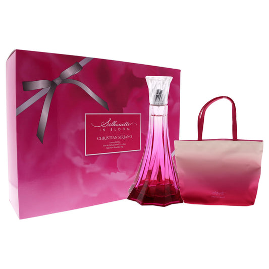 Christian Siriano Silhouette In Bloom for Women - 2 Pc Gift Set 3.4oz EDP Spray, Pink Tote Bag Beauty & Personal Care Christian Siriano