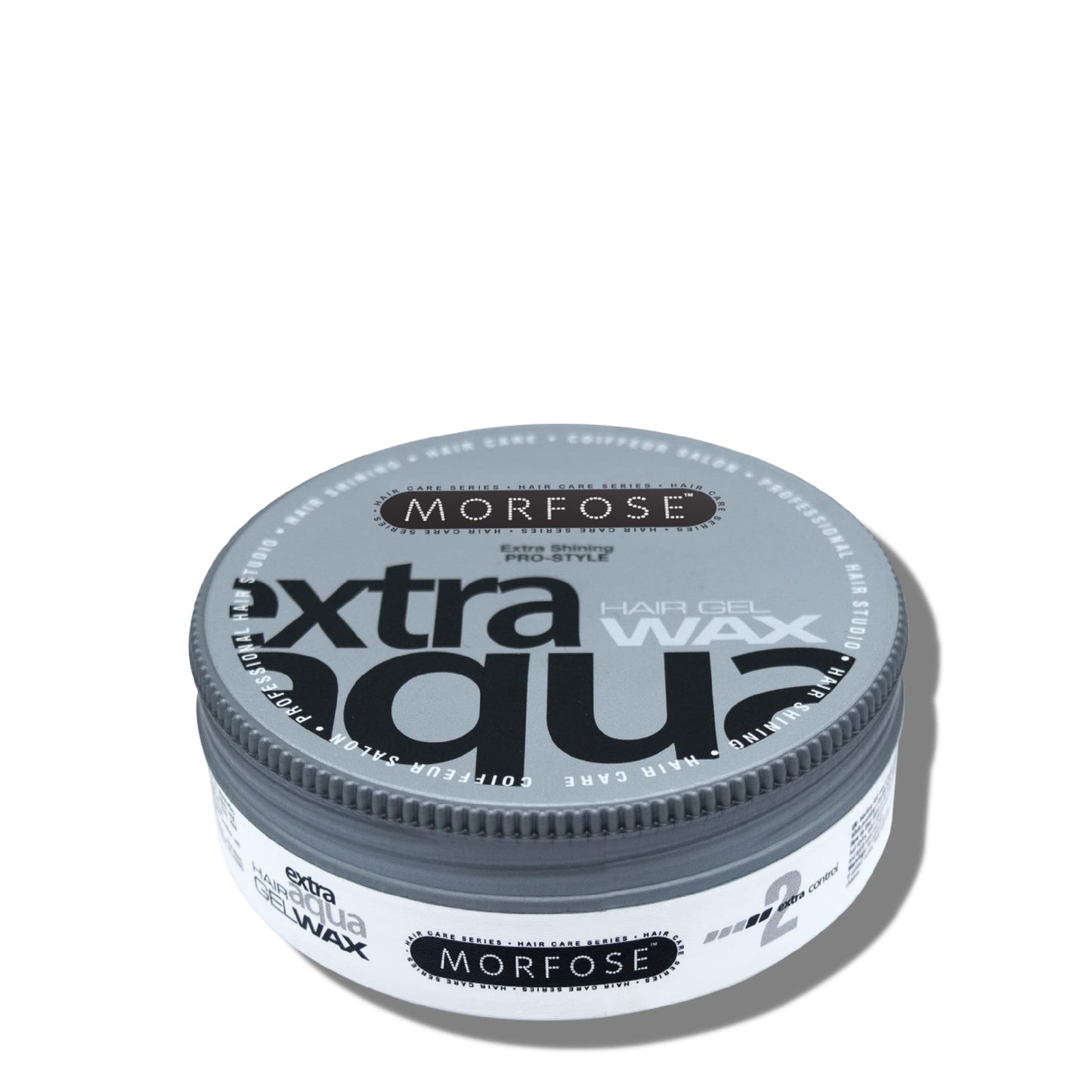 Morfose Extra Aqua Hair Gel Wax with Shiny and Flexible Level 2 Hold, Manage Flyaways, Braids, and Curls, Professional Hair Styling for Women and Men