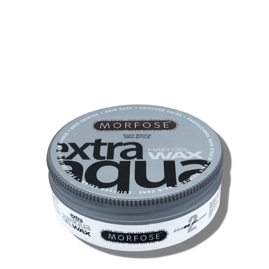 Morfose Extra Aqua Hair Gel Wax with Shiny and Flexible Level 2 Hold, Manage Flyaways, Braids, and Curls, Professional Hair Styling for Women and Men