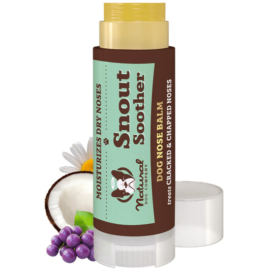 Natural Dog Company Snout Soother Nose Balm – Lick-Safe Wax & Cream for Dry, Cracked Dog Noses, Moisturizes with Shea Butter & Coconut Oil, Made in USA, 0.15 oz Stick