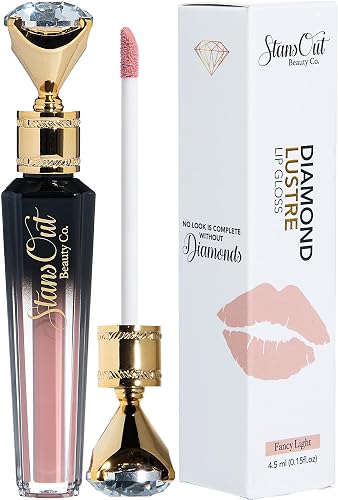 StansOut Beauty Diamond Lustre Fancy Light Hydrating Lip Gloss | Cute Nude Moisturizing Butter-Smooth Colors | Shades for Naturally Plump & Pout,